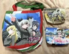 ガルパン 説明必読　トートバッグアンツィオ＋ポーチ2種　3点