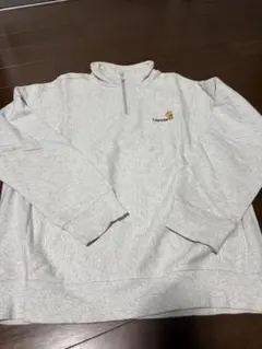 Carhartt グレー ハーフジップ トレーナー　L