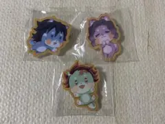 3点セット　鬼滅の刃　アニマルクッキーバッジ　義勇　炭治郎　しのぶ