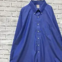 ブルックスブラザーズ長袖シャツ！ブルー　2XL 0325