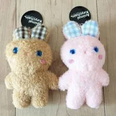 アニマルキーチェーン ぬいぐるみ 마스코트 우사기 のあゆたん ウサギ ２色