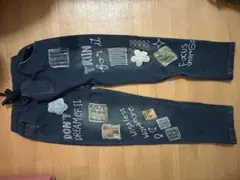 刺繍パッチワークスキニーデニム
