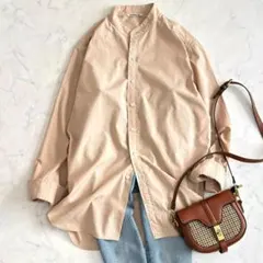 【美品】AURALEF オーラリー ベージュ 長袖シャツ コットン100% classic_71007046