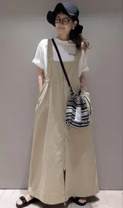 LEPSIM 310企画　ジャンバースカート　ベージュ