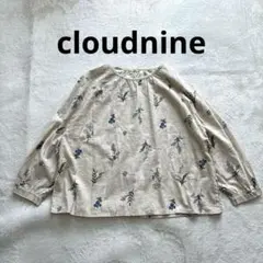 美品 cloudnine クラウドナイン 花柄 ブラウス リネン混 生成りのサムネイル
