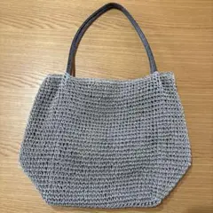CACHELLIE グレー 編み物トートバッグのサムネイル