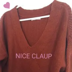 ♥ NICE CLAUP ♥Vネックニット セーター