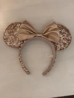 ゴールド ミニー耳カチューシャ スパンコール