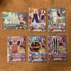 アイカツカードセット 2コーデ6枚　神崎美月　スパイシーアゲハ　ラブクイーン