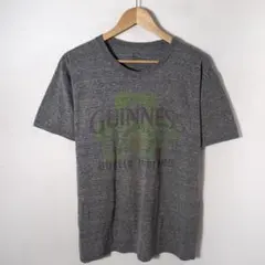 GUINNESS ヴィンテージライク ギネス ロゴプリントTシャツ グレー