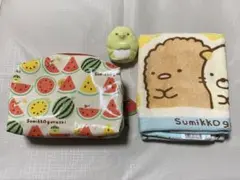 すみっコぐらし ポーチ タオル ぬいぐるみ 3点セット