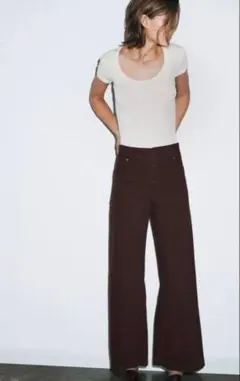 ZARA ワイドレッグデニム