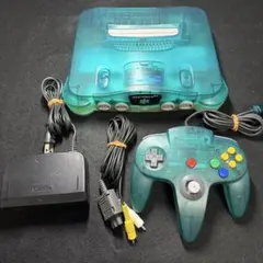 NINTENDO64本体　クリアブルー　ソフト付き