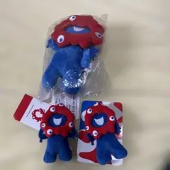 関西万博　ミャクミャク　ぬいぐるみ　ぬいバッジ　マスコット　3点　セットのサムネイル