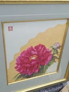 谷口春彦 バラの水彩画 金色フレーム - メルカリ