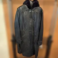 PoshyAlma ポッシュアロマ ブラックレザー コート