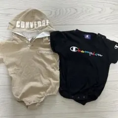 【即日発送】CONVERSE・Championロンパースセット ベビー夏服