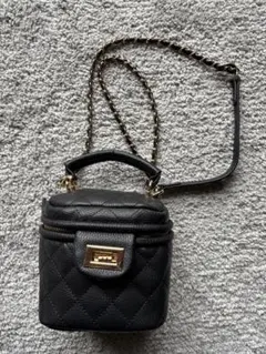 grl グレイル 2wayキルティングバニティバッグ ブラック