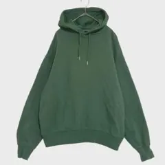 グリーンレーベルリラクシング　裏起毛 パーカー　緑　Lのサムネイル