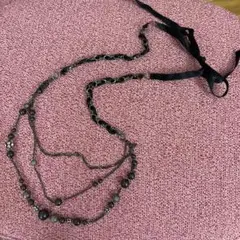 ブラック 3連ネックレス