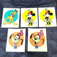 レトロ ディズニー ステッカー5枚セット