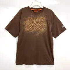 ししんん様メッカ Tシャツ 茶色 でかロゴ 刺繍　フェード 90s 00sのサムネイル