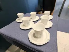 HOYA 青い花模様 カップ・ソーサーセット 6個