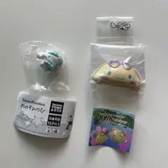 新品　シナモンロール　おやすみのひ　おめん　こんがりビーチ　ガチャガチャ　セット