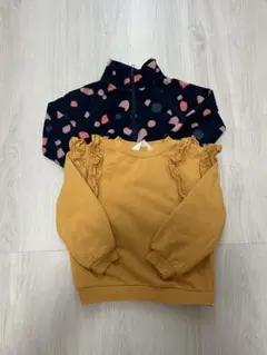 H&Mフリースジャケット＆フリルトレーナーセット　110