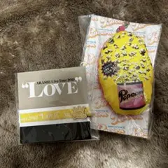 【新品】Popcornキーホルダー、LOVEリボンチャーム