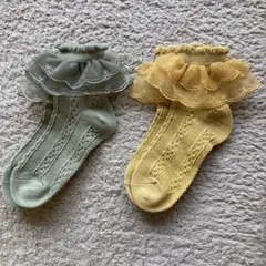 ベビー靴下 フリル付き 2足セット