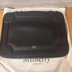 【ほぼ未使用】Mulberry レザー ドキュメントケース　PCケース 黒のサムネイル
