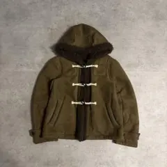 フェイクムートン ダッフルコート フード付き ボアジャケット 大人カジュアル