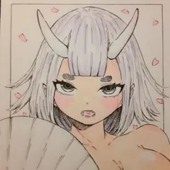 【Oni】オリジナル 手描き アナログイラスト はぴねすてら