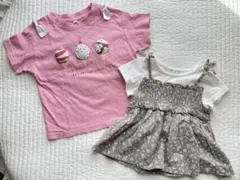【美品】女の子半袖Tシャツ ２枚セット　100cm しまむら