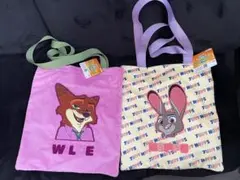 ズートピア2 さがら刺繍風トートバッグ　2点セット