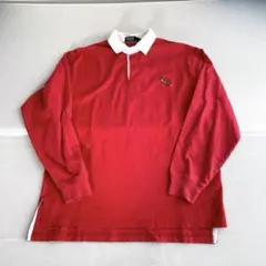 ポロ　ラルフローレン ラガーシャツ　L 赤　ワンポイント