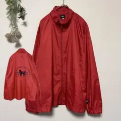 DUCA GOOFY｜犬柄｜メッシュ ジップアップジャケット｜ジャージ｜赤｜Ｌ｜