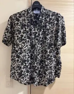 J5146 新品 サンローランパリ ハワイショートシャツ 総柄ジオ 