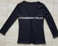 STRAWBERRY-FIELDS カーディガン ブラック 長袖 - メルカリ