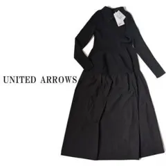 ユナイテッドアローズ UNITED ARROWS 黒 24SS ニットワンピース
