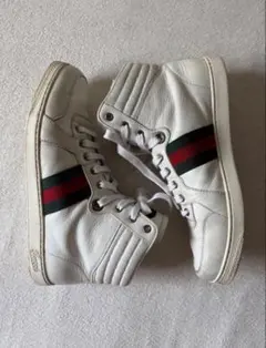 GUCCI GGロゴ　シェリーライン　ハイカットレザースニーカー　27.5相当のサムネイル