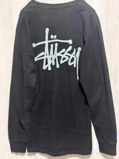 STUSSYステューシー ロンT 黒 バックロゴ 定番 古着