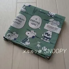 スヌーピー　ハンカチ　バンダナ　ランチクロス　大判　野球　グリーン　⑧