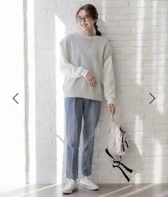 ライトブルー ストレートデニムパンツ