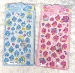 2枚セット　しずくちゃん　ステッカー　3Dシール　ボンボンドロップシール風