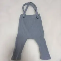 水色ストライプ サスペンダーパンツ 95cm未満