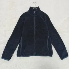 UNIQLO ユニクロ メンズフリースジャケット 紺黒斑Mサイズ　秋冬　暖かい