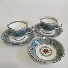 廃盤Wedgwood フロレンティーン ターコイズ スープカップ＆ソーサー 5