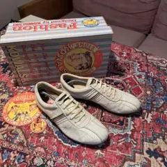 【美品】スペイン製ハンドメイド本革クラック加工レザースニーカー KOWALSKI